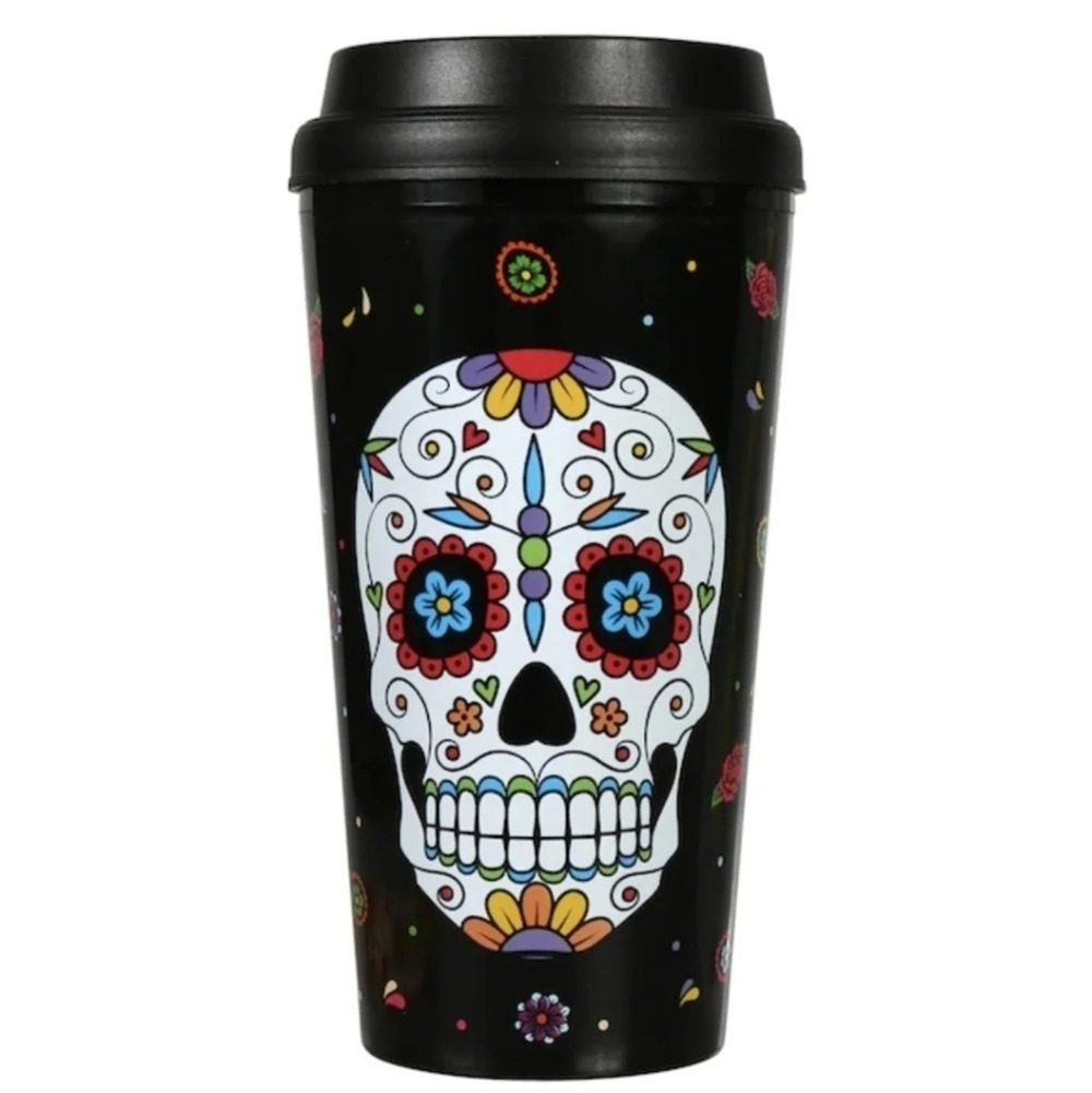 Halloween Day of the Dead Fall Coffee Tea Drink Tumbler 16 oz